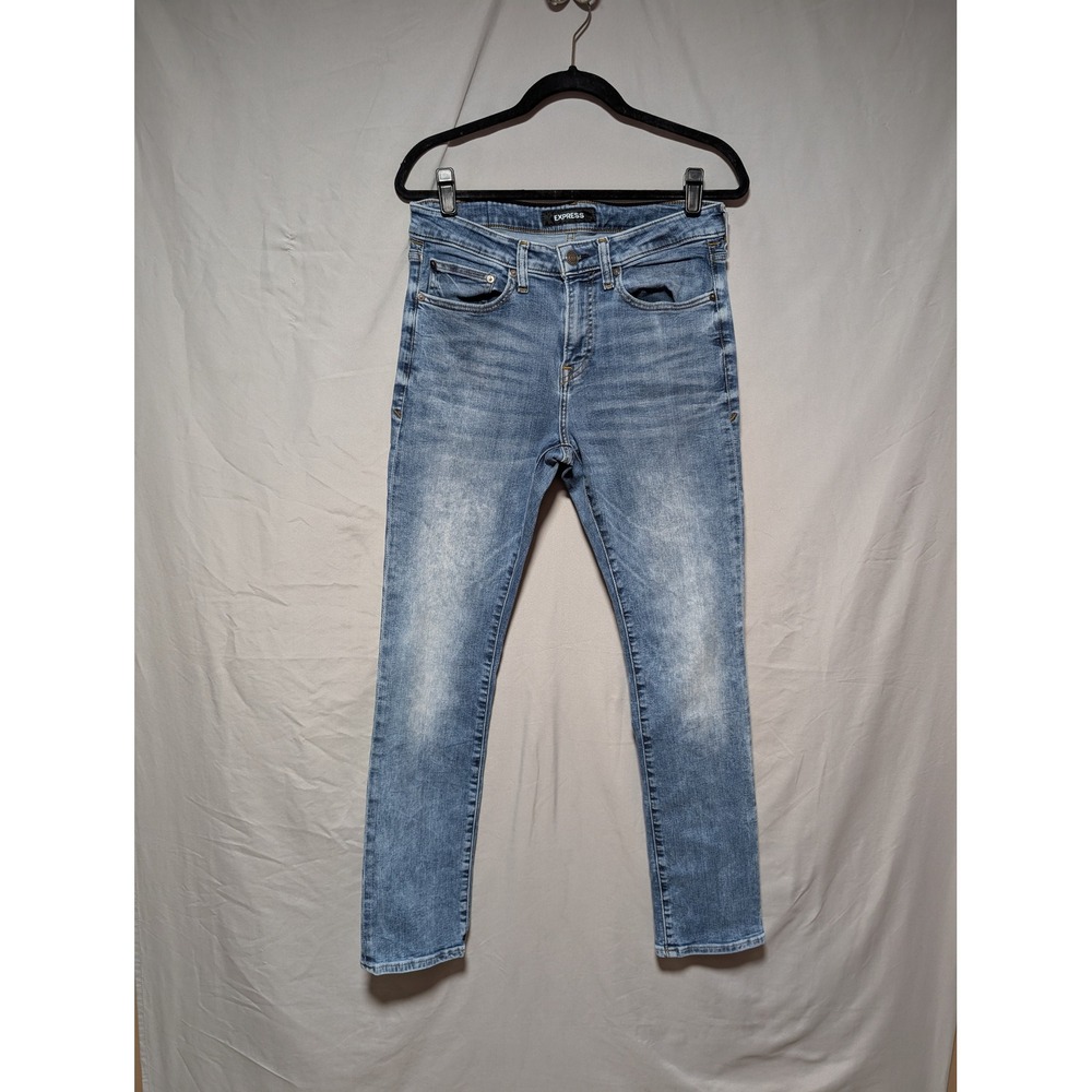 Express Men's Light‎ Medium Wash Hyper Stretch Slim Jeans Size 32x32